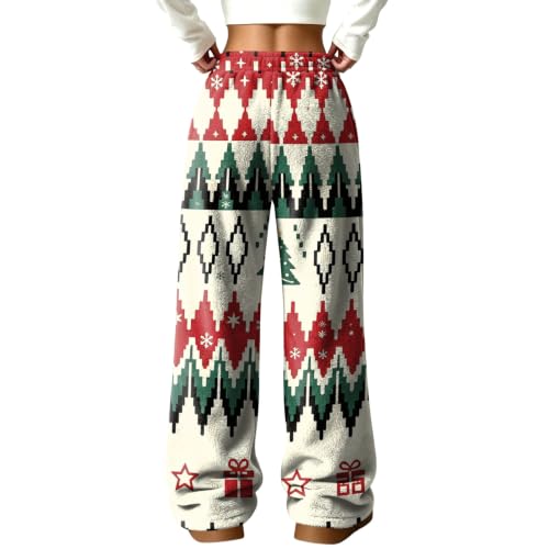 Wide Leg Pants for Women Baggy Christmas Pattern Flannel Casual Pants | Low Waisted, Open Bottom, Christmas Halloween, Loose Fit, Comfy, Soft, Pj Bottoms, Daily, Home, Lounge, Winter - image 7