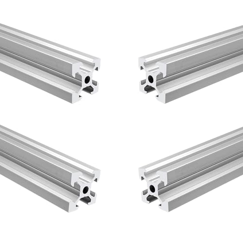 iYueMps 4 Pezzi 300mm 2020 Profilo in Alluminio Estrusione Tipo V Argento Standard Europeo Anodizzato Guida Lineare per Stampante 3D Fai da te e Macchina CNC