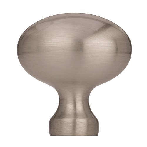 Amerock | Cabinet Knob | Satin Nickel | 1-3/8 Inch (35 Mm) Length | Vaile | 1 Pack | Drawer Knob | Cabinet Hardware #TOP2