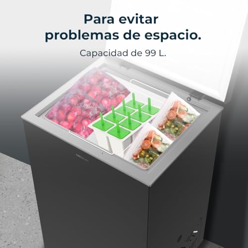 Miniatura 7 de Cecotec Congelador Horizontal De 99 L Bolero Coolmarket Chest 99 Black E. Acabado En Negro, 83,5 Cm De Alto, Conversible A Frigorífico Y Modo Fast Freezing