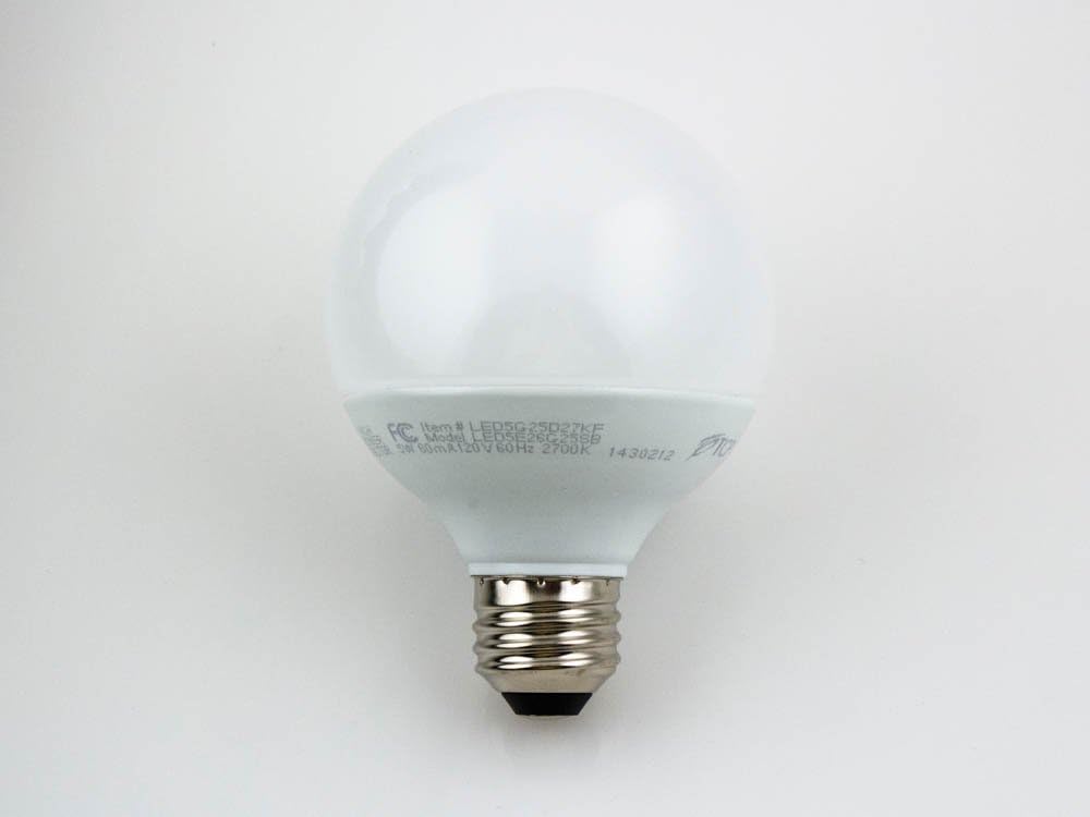 TCP Dimmable 5W G25 Globe LED Bulb