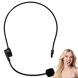 Fake Microphone Headset Prop for Rockstar Costume Accessories - Rock Star, Singer, Music Concert Party's Halloween Outfit Adults Men Women Black