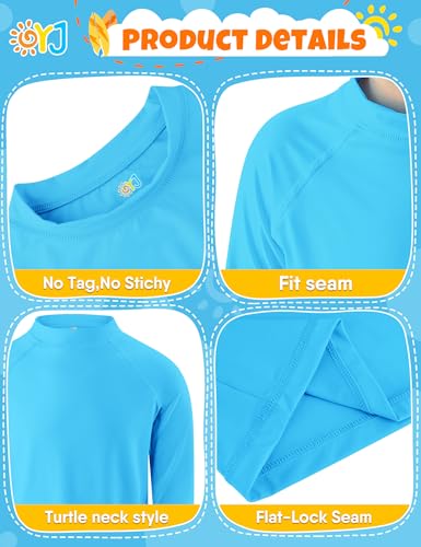 Image of Boys Rash Guard Swim Shirt Long Sleeve Rashguard UPF+ 50 SPF Sun Water Surfing Shirts for Toddler Kids Youth Teen 2T-16Y