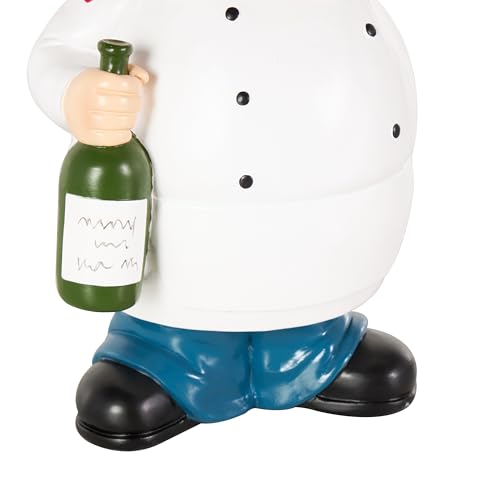 Escultura Decorativa Chef en Polystone Blanca 9"x6"x13" miniatura 4