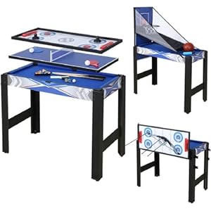 5-in-1 Multi Game Table, Portable Combo Game Table Includes Billiards, Basketball, Hockey, Ping-Pong, etc, Combination Game Table for Friends Family 5 in 1 Multi Game Table Portable Combo Game Table Includes Billiards Basketball Hockey Ping Pong etc Combination Game Table for Friends Family