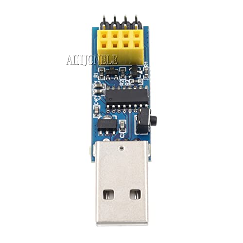 Aihjcnele 2Pcs Usb To Esp8266 Ch340C Breakout Prog Programmer Downloader Module With Reset Auto-Download Circuit With Reset Button For Esp-01 For Esp-01S Ide Dc 5V Debugger Module (Ch-340) #TOP6
