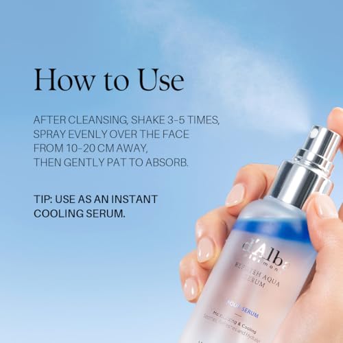 Image of d'alba Piedmont Italian White Truffle Refresh Aqua Serum, Vegan Skin Care, Light-weight Face Moisturizer, Glow Serum for Radiant Skin, Non Comedogenic, All In One Mist (3.38 fl oz.)