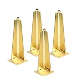 Super fort et sûr: Nos jambes de canapé de meubles sont constituées de métal haute performance, fortes et durables. Ils sont assez forts pour soutenir votre canapé ou d'autres meubles. Avec une surface noire / or lisse, il est facile à nettoyer et à entretenir. La capacité de charge de quatre pieds de meubles est de 400 kg.
