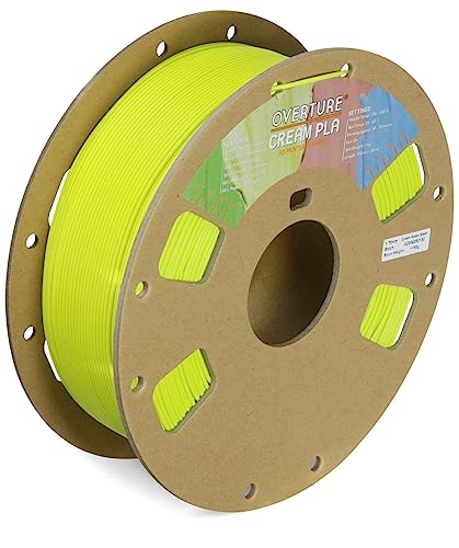 OVERTURE Cream PLA Filament, Cardboard Spool, Premium PLA 1kg(2.2lbs), Dimensional Accuracy 99%...