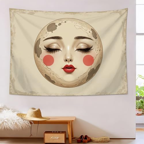 Tenture murale lune moderne pour un salon tendance et chaleureux de 200x150cm