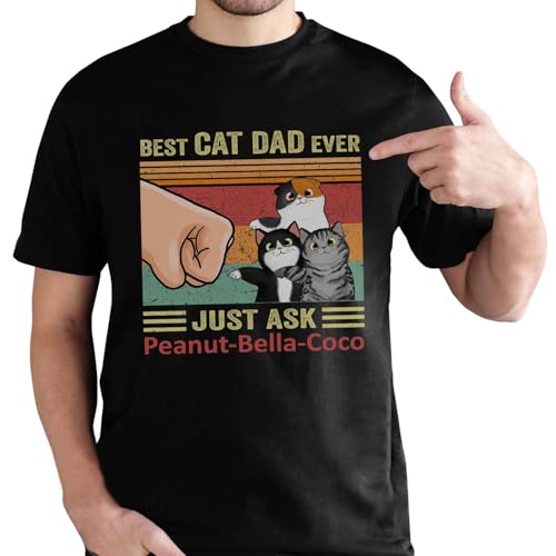 Custom Best Cat Dad Ever Unisex Shirt