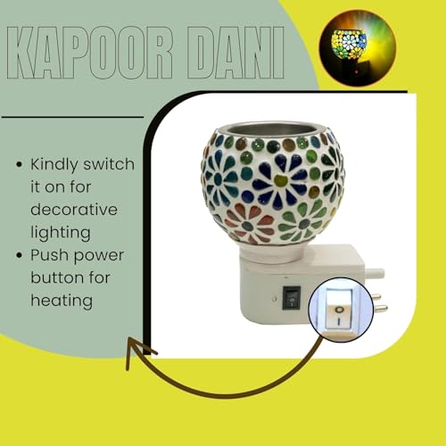 Image of RUPIKA | Electric Kapoor Dani Lamp | Camphor Diffuser, Aroma Oil & Incense Burner, Dhoop Lamp for Home, Temple, Office & Meditation Use