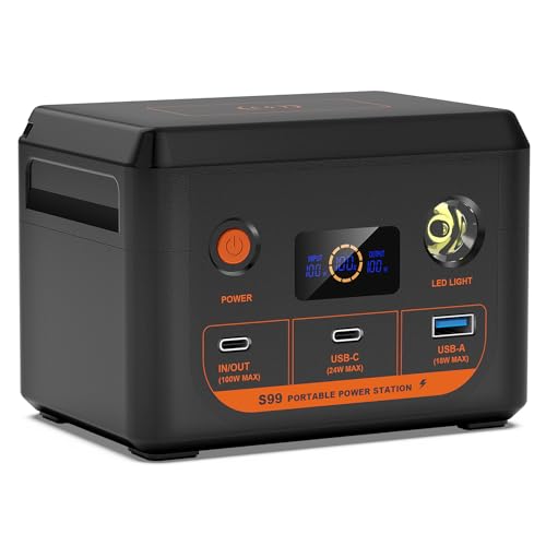 Powkey Portable Power Bank 96Wh Power Station 30000mAh Powerbank PD 100W Fasting Charging LiFePO4 Battery Pack with Wireless Charging and LED Flashlight Power Supply for Trip Camping Office