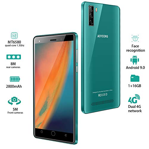 Moviles Baratos y Buenos 4G, 32GB ROM 3GB RAM Android 7 Quad Core Face ID 5.85''HD 19:9 Dual Cámara 13MP 5MP Batería 3800mAh Dual SIM Smartphone Libres V mobile XS Pro (Negro)