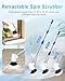 Electric Spin Scrubber Bathroom Scrubber - Cordless Shower Scrubber with Adjustable Handle, 2 Speeds, Bathroom Scrubber with 8 Replaceable Brush Heads, Power Scrubber for Bathroom Bathtub Cleaning