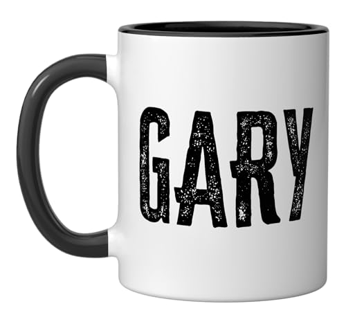 Gary Personalized Name Retro Gary Birthday Quote Ceramic Mug, Black/White
