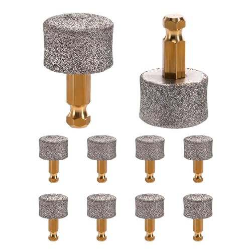 hiSpkNix 10-Pack Dog Nail Grinder Heads: Diamond Tip Replacement Compatible with Electric Pet Trimmer Low Noise Claw Smoothing Bits Long-Lasting Grinding Wheels