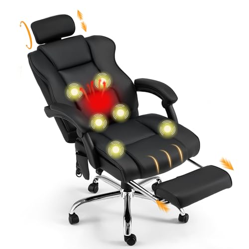 HOMREST 6-Point Massage Office Chair with Heat, Executive Office Chair