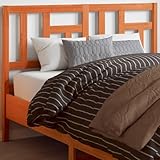 Cabecero de cama de cera marrón, 135 cm, madera maciza de pino, muebles, camas y accesorios, cabeceras y patas de cama, marrón, 12.96 LB,844363