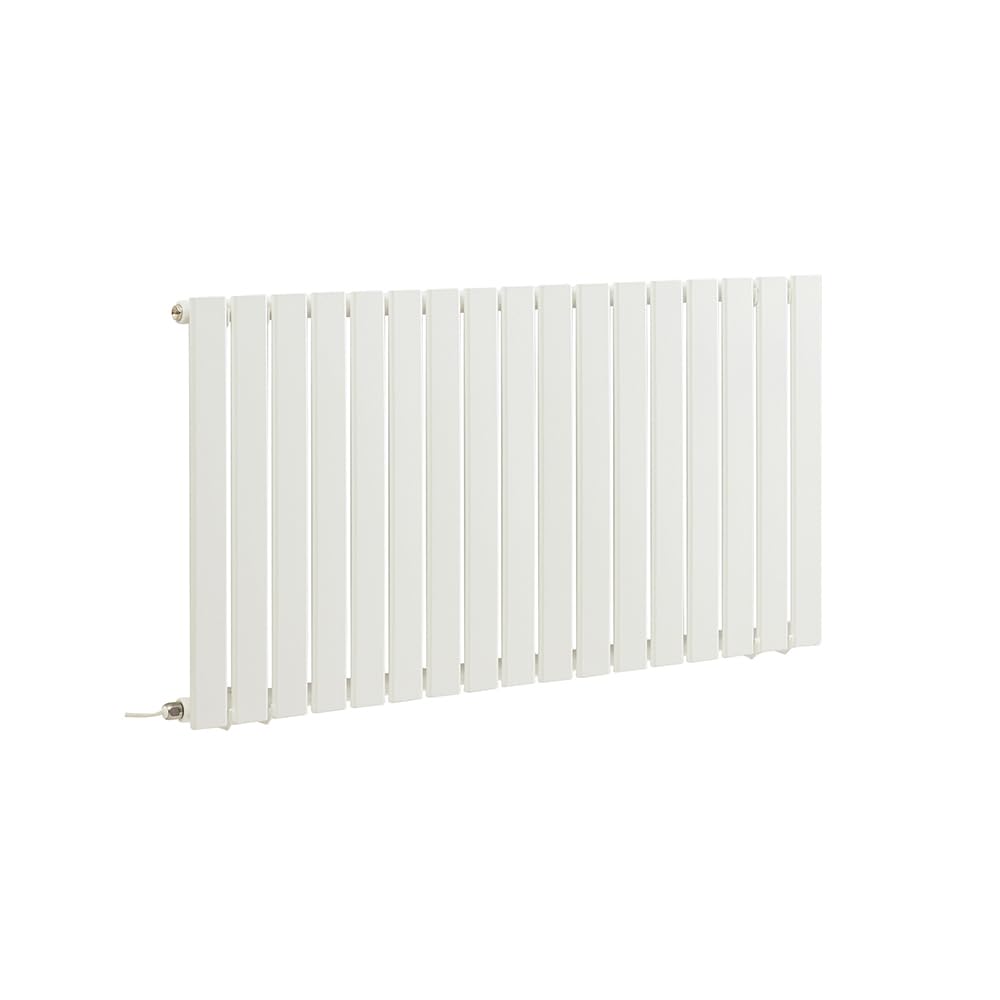 Milano White Alpha 1000W Horizontal Single Flat Panel Electric Radiator - 635Mm X 1190Mm