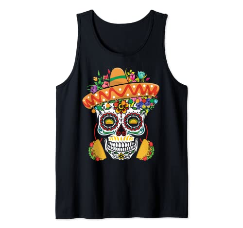 Dia De Los Muertos México Taco México Happy Cinco De Mayo Camiseta sin Mangas