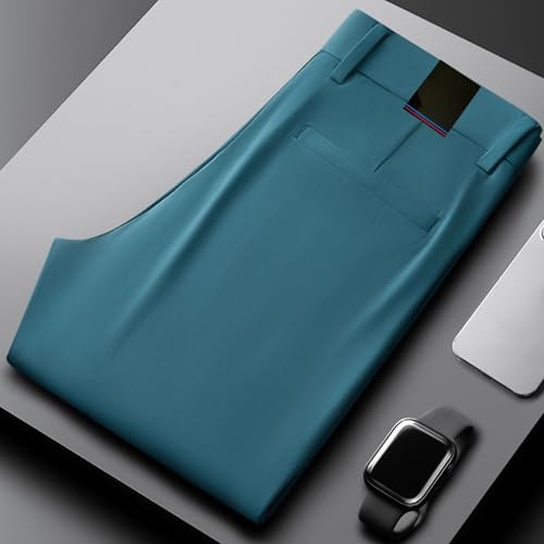 Mens Oversize Relaxed Stretch Dress Pants Casual Flat Front Wrinkle Resistant Slacks Comfy Business Suit Pants for Men4