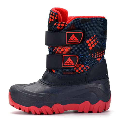 Nova Mountain Boys Girls Little Kids Winter Snow Boots,NF NFWB122FF NavyRed 63