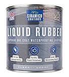 Siramico Coatings Liquid Rubber Roof Coating | Instant Leak Seal Technology I Quick Drying, One Coat Waterproofing Sealant | Black, Grey & Clear (Clear, 500ml)