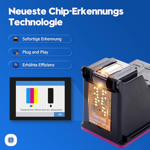 ONLYU 304XL Kompatibel Ersatz für HP 304 Druckerpatronen HP 304 XL Patronen für HP Envy 5030 5032 5010 5050 DeskJet 3750 2630 3760 3762 2600 2620 2622 (1 Schwarz, 1 Farbe)