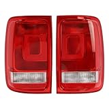 SBPKMARSCT Rear Taillight Assembly Left+Right Tail Light Side for VW Amarok 2010-2020 w/LED DRL Projector Driver & Passenger Rear Lights Direct Replacement Taillights Assy Set (A Pair (Taillights))