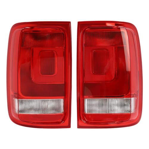 XIJIE Brake Rear Lamps For 2010-2020 VW Amarok Halogen LED Tail Lights Assembly W/o Bulbs Driver's Left Side ＆ Passenger's Right Side Red Clear Lens LH+RH