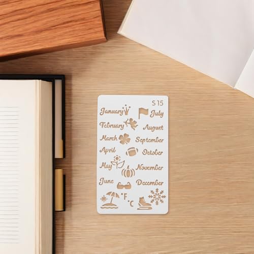 Plantillas para Halloween y scrapbook de PET reutilizables con formas de copos de nieve 6