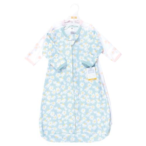 Image of Hudson Baby Unisex Baby Cotton Long-Sleeve Wearable Sleeping Bag, Sack, Blanket, Mixed Daisy, 3-9 Months