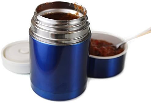 Insulated Stainless Steel Thermal Food Jar Containers Vacuum Sealed 16 No BPA (Blue)