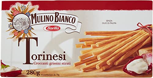 3x Grissini Torinesi Italian Dried Bread Sticks 280g Mulino Bianco Barilla