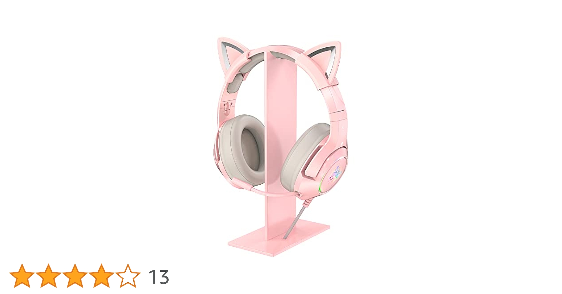 yowuピンク クリスタルヘッドフォンスタンド LED付き yowuピンク クリスタルヘッドフォンスタンド LED付き Amazon.com