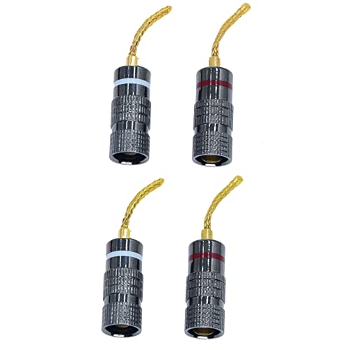 Adaptadores Banana hembra 4mm con pin roscado x4 miniatura 1