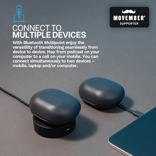 Image of JLab JBuds Sport ANC 4 Active Noise Cancelling Earbuds - True Wireless Running Earphones, Bluetooth Sports Headphones, 60 H Playtime In Ear Buds for Gym, IP66, USB-C Charging Case, Graphite