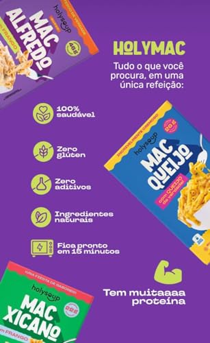MACARRÃO PROTEICO SEM GLÚTEN HOLYSOUP MAC QUEIJO 190G
