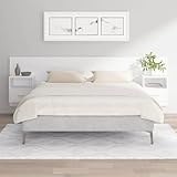 Montage mural peu encombrant : les éléments sont conçus pour être fixés au mur, ce qui maximise l'espace au sol et donne une apparence bien rangée dans la chambre à coucher, convient aux lits queen size et aux lits simples.