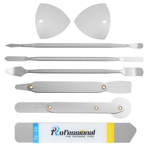 Nogeqi 8 Stück Metall Handy Reparatur Werkzeug Set, Ultradünn Spudger Telefon Reparatur Werkzeuge Set Pry Tool Langlebig Öffnungswerkzeug für Handy, Laptop, Tablet