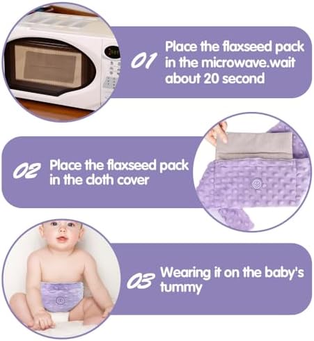 Bouillotte Éléphant Bébé Colique - Ceinture Chauffante Adjustable - Micro-ondable - Soulage Ventre