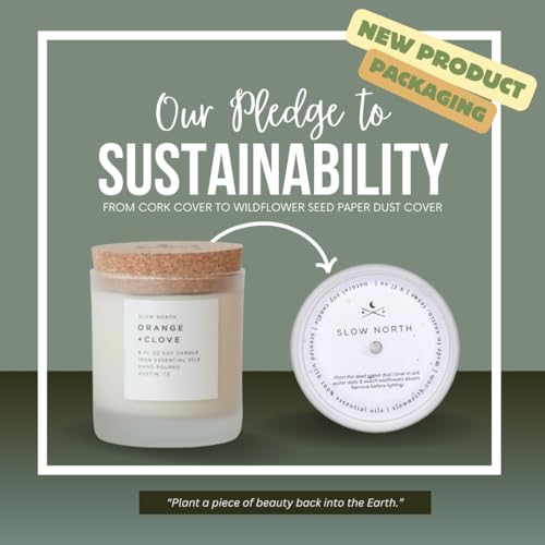 Slow-North-Orange-Clove-Candle-Essential-Oils-and-100-Pure-Soy-Wax-Candle-in-a-Reusable-Frosted-Glass-Jar-A-Unique-and-Mindful-Scented-Candle-Hand-Poured-in-The-USA-8-oz Slow North Orange Clove Candle Essential Oils and 100 Pure Soy Wax Candle in a Reusable Frosted Glass Jar A Unique and Mindful Scented Candle Hand Poured in The USA 8 oz