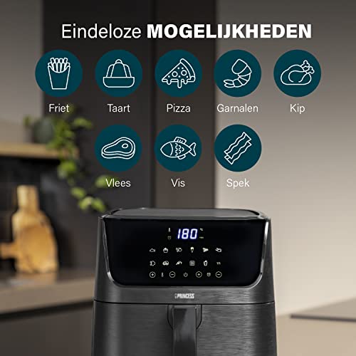 Princess 182061 Digitale Airfryer - Inhoud 6,5 L - 1800 Watt - incl. separator - Afbeelding 6