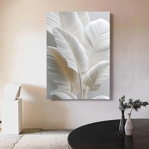 Peinture botanique minimaliste sur toile imprimée tropicale 30x40cm