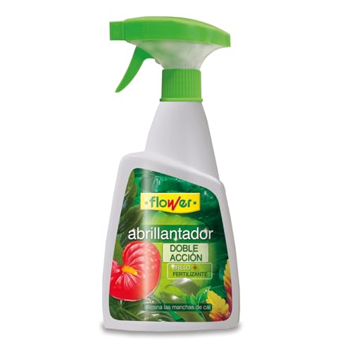 Flower - Abrillantador Doble Acción 500ml | Brillo y Nutrición Listo Para Usar | Elimina Manchas de Cal | Embellece las Hojas Verdes y Aporta Nutrición Foliar