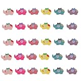 Gogogmee Chinchetas de Madera Decorativas 30 Unidades Diseño de Elefante Colorido para Tableros de Corcho, Mapas y Decoración de Pared, Multifunción para Oficina y Manualidades