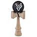 Bestial Wolf Kendama Okami, boule noir avec dessin du loup, en bois d’hêtre