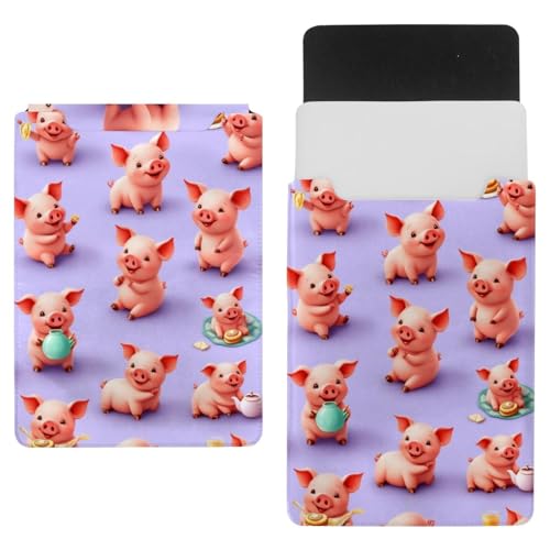 Housse pour ordinateur portable Happy Pigs 35,1x25,9 cm en velours
