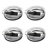 Volhoply Leakproof Sliding Lids for Coffe Mug and Tumbler Bulk 4 Pack,BPA-Free Reusable Cup Cover(Sliding Lid,4 Set)